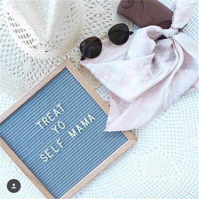 Felt Letter Board Sign Message Home Office Decor Board Oak F