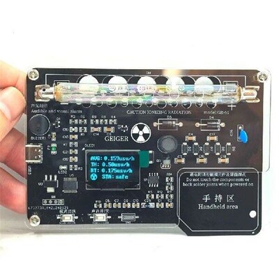 DIY Geiger Counter Circuit Board Parts OLED Display