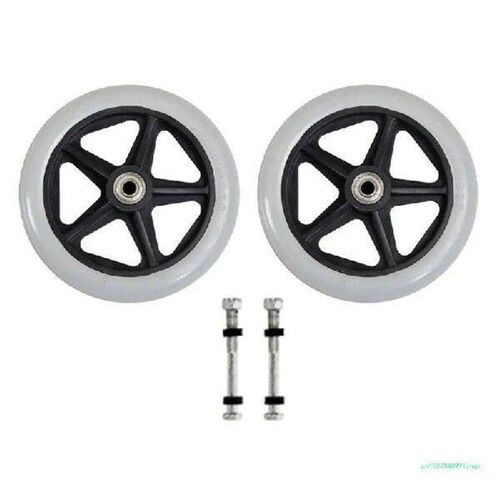 2Pcs 6/7/8in Heavy Duty Wheelchair Front Caster Flexible