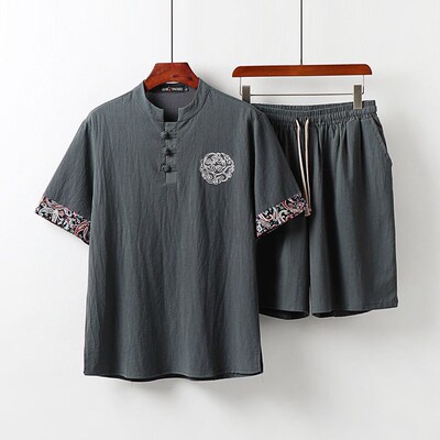 Chinese Style Linen Suit For Middle-aged And Elderly Men Cot