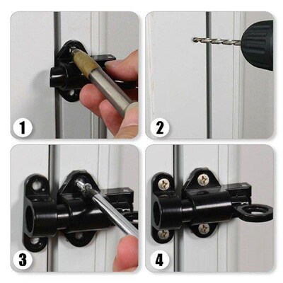 Aluminum Alloy Gate Window Security Pull Ring Spring Bounce