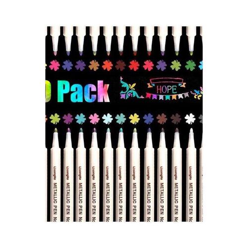 30 Colours Metallic Marker Pens for Glass Paint Markers Pen