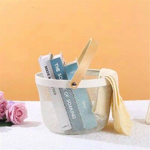 Easy to Carry Food Basket Round Mesh Design Basket Sturdy
