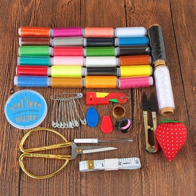 IMZAY Sewing Tools Accessories Set With Colorful Sewing Thre