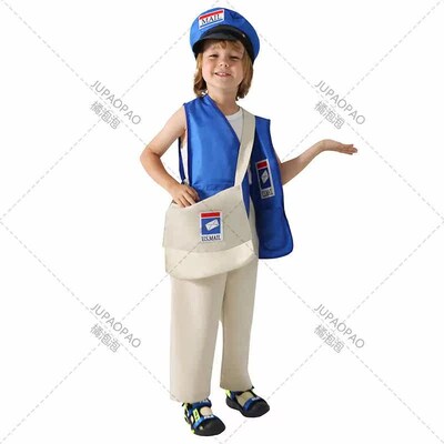 Childrens Day Boys Performance Costume Mailman Courier