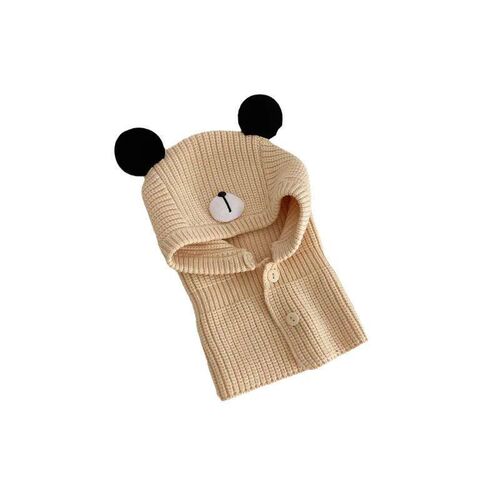 Fashion 48-52cm Child Knitted Cap Winter Cute Cartoon Bear C