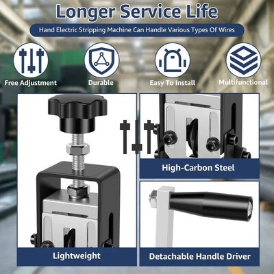 1-70mm Wire Stripper Manual/Drill Powered Wire Stripping Too