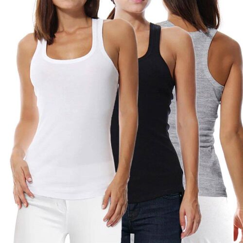 Summer Plus Size Men Women Clothing Black White Gray Tank op