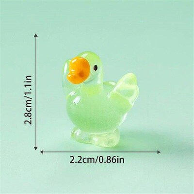 1Pc Mini Luminous Cute White Goose Micro Ornaments