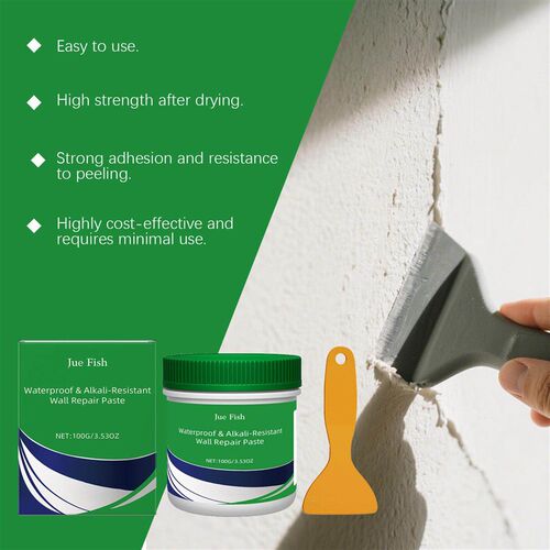 JUE FISH Wall Repair Putty - Quick-Drying DIY Home Repair Es