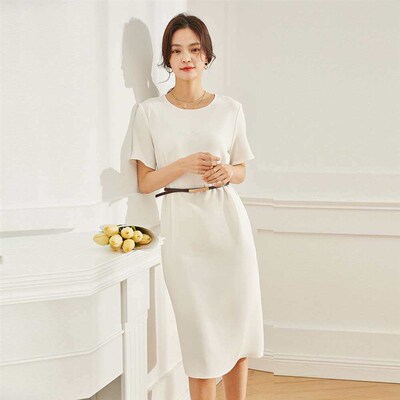 Shenghong 23 Summer New Acetic Acid Matte Casual Round Neck