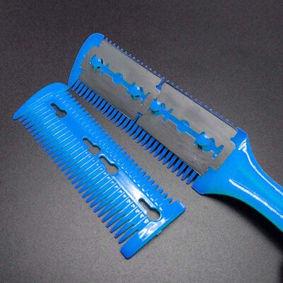 Double-sided Knife Hair Cutting Comb + Stainless Steel Doubl