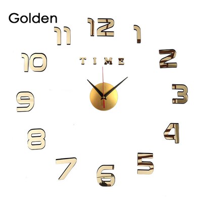 3D Wall Clock Mirror Wall Stickers Creative DIY Wall Clocks