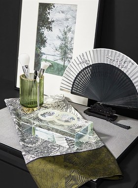 E-Pin逸品 古典中式绿样板间衣帽间摆件软装衣橱衣柜高端软装装饰