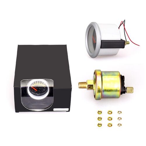 Oil Pressure Gauges Bar 52mm Pattern Face Automobile Car Oi