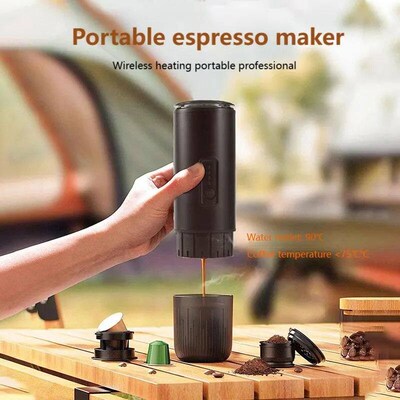 New 3 in 1 Wireless Portable Espresso Machine Capsule Coffee