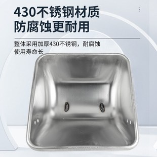 加厚钢板母猪食槽不锈钢母猪料槽产床定位栏猪槽母猪喂料槽吃食盆