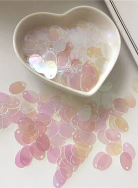 新品New Oval Transparent Fantasy i Color Sequins DIY Handmad