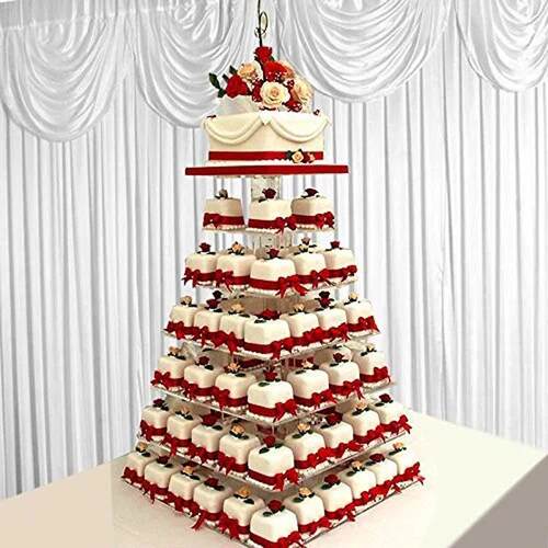 7层方形亚克力蛋糕架 婚礼水果摆放架 有机玻璃蛋糕架Cake Stand