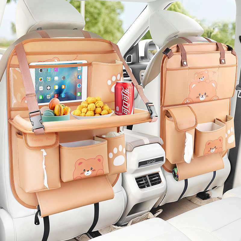 汽车餐桌后座折叠小饭桌儿童多功能垃圾桶纸巾车载椅背收纳带桌板,3C数码配件,其它配件,淘宝优惠券,粉丝福利购,淘宝优惠卷