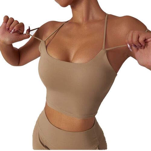 Women Sloping Shoulders Sport Bras Lingerie Bralette健身背心