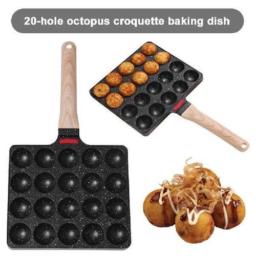 Nonstick Takoyaki Pan 20 Compartment Holes Grilling Pan