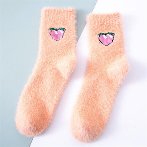 1 pairs women thermal fluffy socks autumn-winter new year so