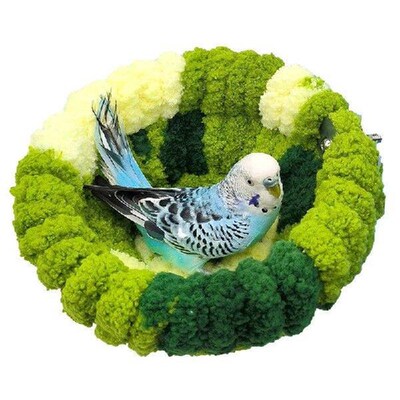 Bird Hanging Nest Parrot Soft Bed Winter Plush Birdhouse