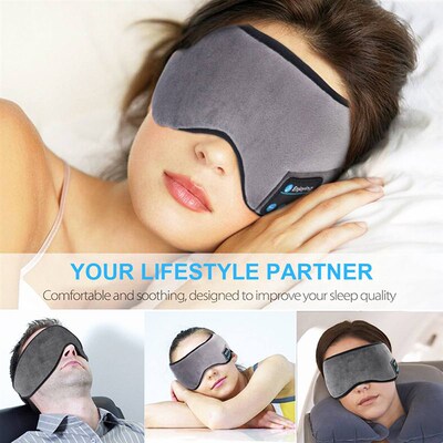 Bluetooth Sleeping Headphones Eye Mask Sleep Headphones Blue