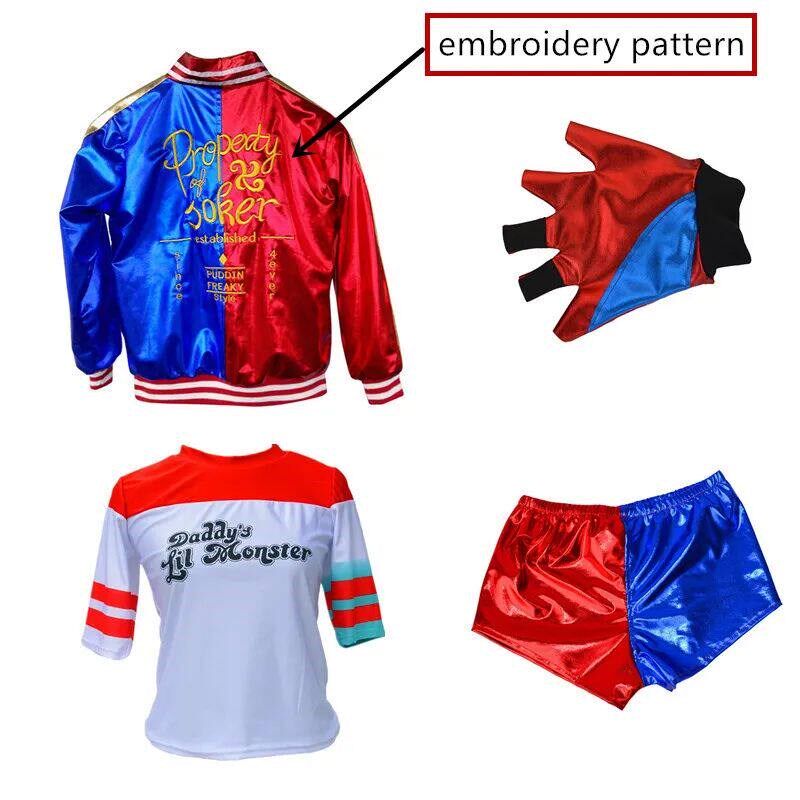 Halloween Kids Adult Suicide Cosplay Costume Quinn Squad Har - 实物图