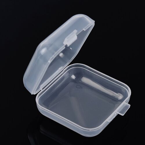 48Pcs 3.5*3.5*1.8cm Mini Clear Plastic Storage Box Container