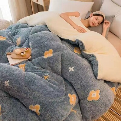 Thicken Flannel Comforter Duvet Quilt Blanket single/double