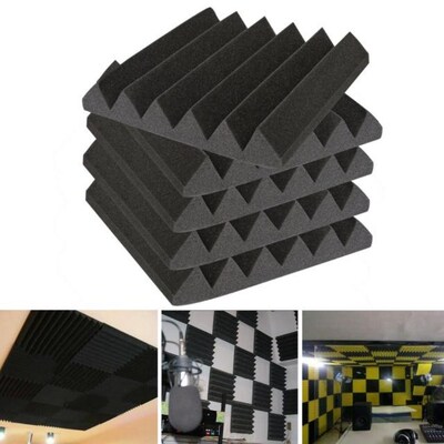 6Pcs 30x30x5cm Soundproofing Foam Studio Acoustic Foam Sound