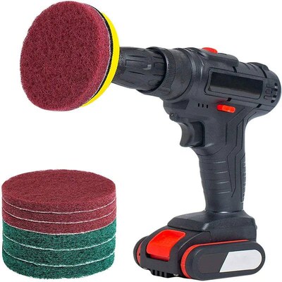 3/4 Inch Drill Power Brush Tile Scrubber Scouring Pads Clean