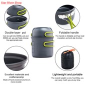 Camping Set Tableware Cookware Foldable Kit Outdoor