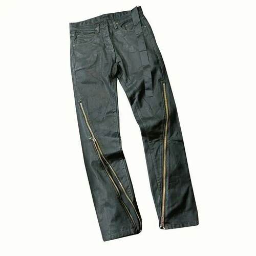 Owen Seak Mens Oil wax Jeans Classic Denim Gothic Men Coat