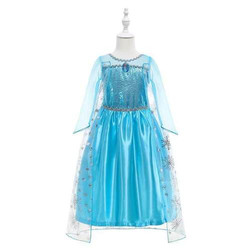 Girls Elsa Princess Dress for Long Sleeve Kids Birthday Cosp