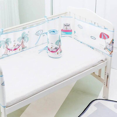 Newborn Babies Fence Summer Breathable Safety Crib Rail   30