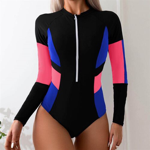 One-piece swimsuit long sleeved womens surfing suit