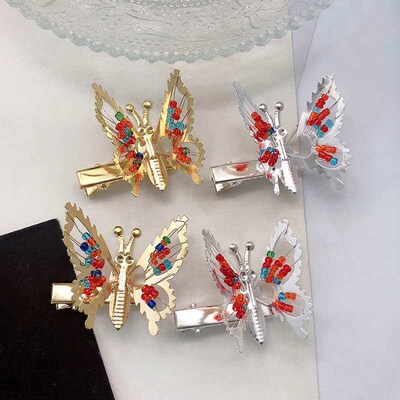 Movable Butterfly Hairpin Female Spring Hairpin Nostalgic Su