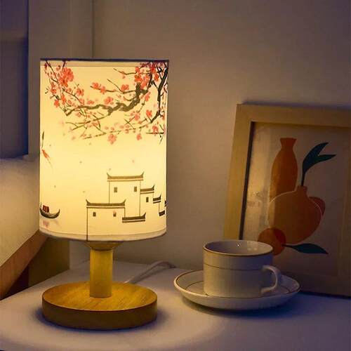 LED Square Decoration Plum BlossomTable Lamps Dimmable EU Pl