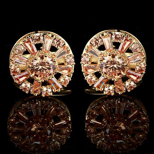 Cufflinks mens light luxury womens Zircon French shirt red