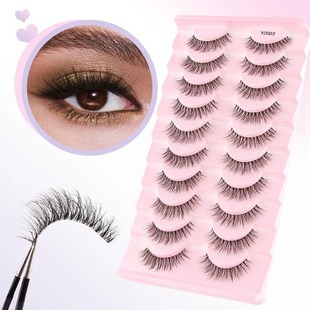 5/10Pairs False Lashes Cat Eye Eyelashes Eyelash Extension 3