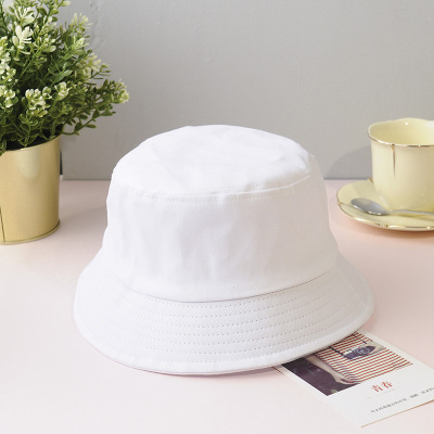 New Cotton Black White Bucket Hat Women Sun Hats For Kids Hi