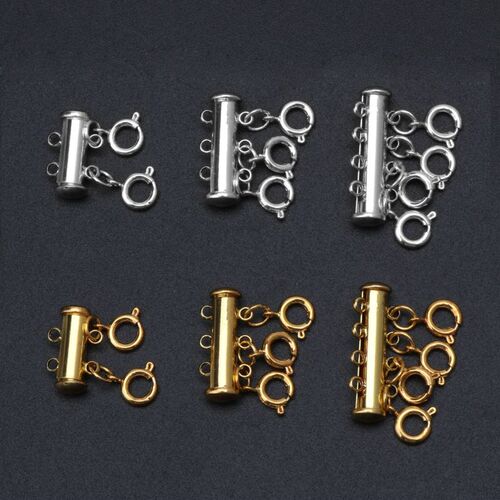 Multi-strand buckle lobster clasp necklace magnetic tube loc