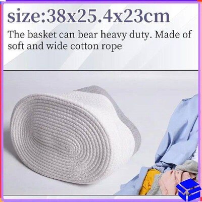 Reliable Cotton Rope Storage Baskets Bin Storage Square