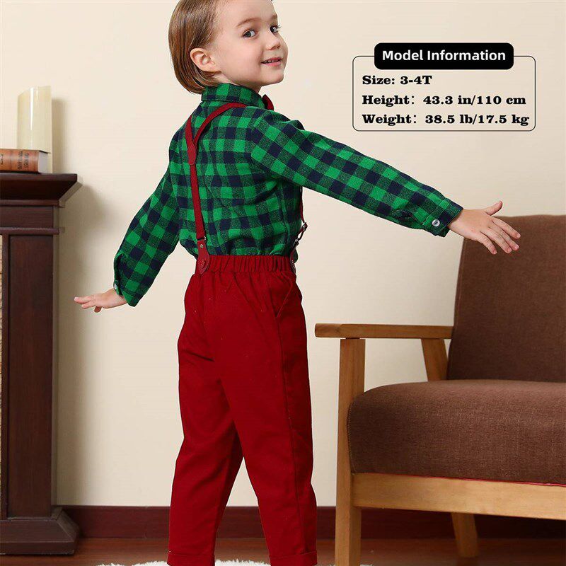 Baby Christmas Outfit Boy Kids Gentleman Formal Suit Toddle1 - 实物图