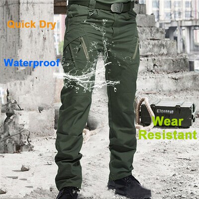 Tactical Cargo Pants Men Outdoor Waterproof SWAT Combat Mili