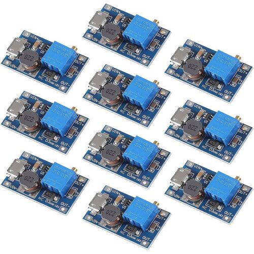 10pcs MT3608 Adjustable Step Up Module Voltage Regulator Mic