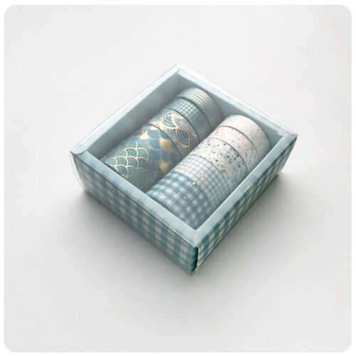18Pcs/Set Gold Foil Washi Tape Cute Plant Flower Masking Tap